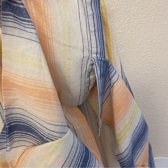 Jessica Simpson Girls Midi maxi button front Dress Stripe boho smocked cotton 12 - Picture 9 of 12